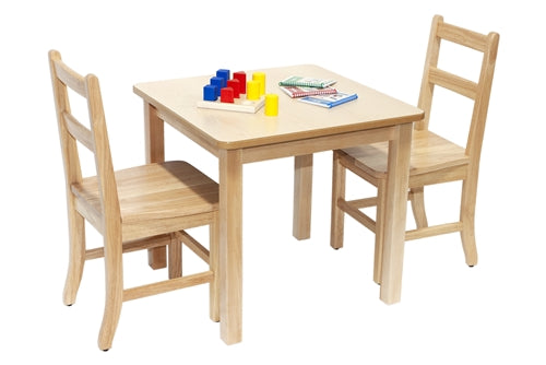Solid Birch Classroom Table - Square - 24" x 24"