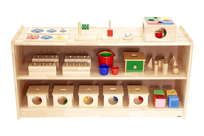 Three Tier Infant & Toddler Shelf w/ Back