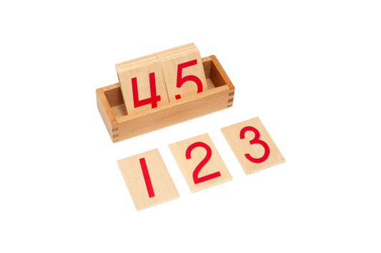 Wooden Number Tablets with Box for the Number Rods