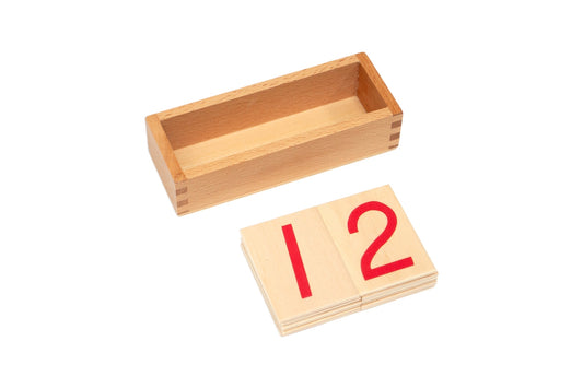 Wooden Number Tablets with Box for the Number Rods