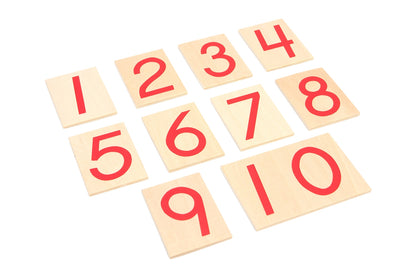 Wooden Number Tablets with Box for the Number Rods