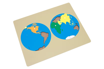 Puzzle Map of the World with Labeled & Unlabeled Control Charts