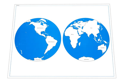 Puzzle Map of the World with Labeled & Unlabeled Control Charts