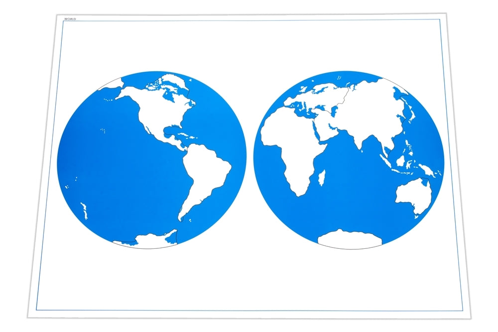 Puzzle Map of the World with Labeled & Unlabeled Control Charts